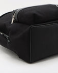 Pre-Loved City Backpack Backpack Canvas Plain with Silver Hardware, Black