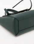 Pre-Loved Belt Bag Handbag Leather Micro with Gold Hardware, Dark Green
