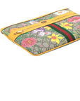 Pre-Loved Ophidia Flora Clutch Monogram Coated Canvas Large with Gold Hardware, Beige Ebony Multicolor