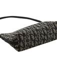 Pre-Loved Trotter Shoulder Bag Trotter Coated Canvas with Silver Hardware, Black