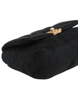 Pre-Loved Chanel 19 Shoulder Bag Quilted Fabric Small with Mixed Hardware, Black