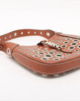 Pre-Loved Jackie Shoulder Bag Leather Small with Silver Hardware, Cognac Brown