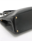Pre-Loved Galleria Double Zip Tote Leather Medium with Gold Hardware, Black