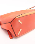 Pre-Loved Puzzle Handbag Colorblock Leather Medium with Gold Hardware, Orange