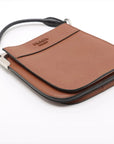 Pre-Loved Margit Handbag Leather Small with Silver Hardware, Brown