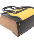 Pre-Loved Luggage Tote Leather Micro with Gold Hardware, Yellow