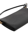 Pre-Loved Pochette Accessoires Pochette Leather with Gold Hardware, Black