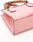 Pre-Loved Diana Bamboo Tote Leather Mini with Gold Hardware, Pink