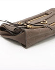 Pre-Loved Petillante Clutch Monogram Leather with Gold Hardware, Taupe