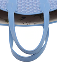 Pre-Loved Villette Tote Goyardine Chevron Coated Canvas PM, Light Blue