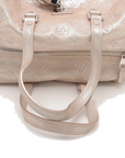 Pre-Loved Shimmer Comète Shoulder Bag Monogram Leather with Silver Hardware, Pink