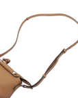 Pre-Loved Selleria Peekaboo Crossbody Bag Leather Mini with Silver Hardware, Tan