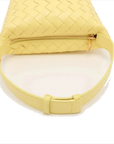 Pre-Loved Wallace Shoulder Bag Intrecciato Leather Small with Gold Hardware, Yellow