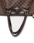 Pre-Loved Westminster GM Tote Damier Coated Canvas GM with Gold Hardware, Brown