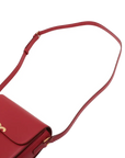 Pre-Loved Triomphe Shoulder Bag Leather Teen with Gold Hardware, Red