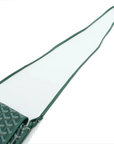 Pre-Loved Plumet Crossbody Bag Goyardine Chevron Coated Canvas with Silver Hardware, Green