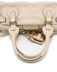 Pre-Loved Paddington Handbag Leather Medium with Aged Gold Hardware, Ivory