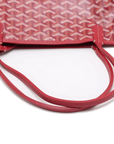 Pre-Loved Saint Louis Tote Chevron Coated Canvas GM with Gold Hardware, Red