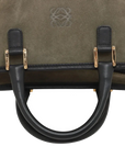 Pre-Loved Amazona Handbag Suede 28 with Gold Hardware, Olive Green