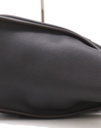 Pre-Loved Luggage Tote Leather Mini with Silver Hardware, Black
