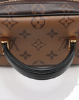 Pre-Loved Vanity PM Handbag Monogram Coated Canvas PM with Gold Hardware, Brown