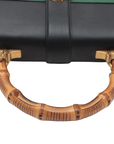 Pre-Loved Dionysus Bamboo Top Handle Handbag Leather Medium with Aged Gold Hardware, Black, Green, Red