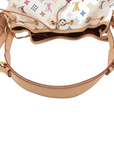 Pre-Loved Petit Noé Shoulder Bag Monogram Multicolore Coated Canvas Petit with Gold Hardware, White Multicolor