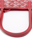 Pre-Loved Saint Louis Tote Goyardine Chevron Coated Canvas PM with Gold Hardware, Red