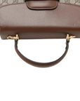 Pre-Loved Horsebit 1955 Handbag Monogram Coated Canvas with Gold Hardware, Beige/Brown