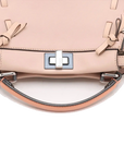Pre-Loved Peekaboo Handbag Leather Mini with Silver Hardware, Pink