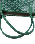 Pre-Loved Saint Louis Tote Goyardine Chevron Coated Canvas GM, Green