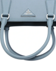 Pre-Loved Galleria Tote Leather Medium with Silver Hardware, Light Blue