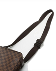 Pre-Loved Olav PM Crossbody Bag Damier Canvas Coated with Gold Hardware PM, Brown