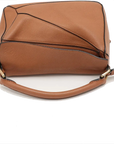 Pre-Loved Puzzle Handbag Leather Small with Gold Hardware, Tan