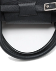 Pre-Loved Big Bag Tote Leather Small with Silver Hardware, Black