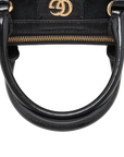 Pre-Loved Ophidia Handbag Suede Small with Gold Hardware, Black