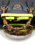 Pre-Loved Diana Bamboo Tote Leather Small with Gold Hardware, Black