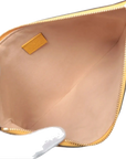 Pre-Loved Ophidia Flora Clutch Monogram Coated Canvas Large with Gold Hardware, Beige Ebony Multicolor