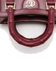 Pre-Loved Diana Tote Leather Mini with Gold Hardware, Burgundy