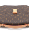 Pre-Loved Pochette Métis Crossbody Bag Monogram Coated Canvas with Gold Hardware, Brown