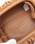Pre-Loved The Pouch Clutch Leather Mini with Gold Hardware, Tan