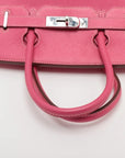 Pre-Loved Birkin Handbag Leather 30 with Palladium Hardware, Pink