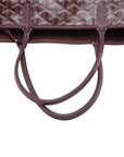 Pre-Loved Anjou Tote Goyardine Chevron Coated Canvas PM with Silver Hardware, Burgundy
