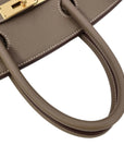 Pre-Loved Birkin Handbag Leather 30 with Gold Hardware, Etoupe