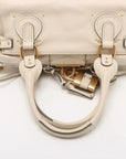 Pre-Loved Paddington Handbag Leather Medium with Aged Gold Hardware, Ivory