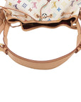 Pre-Loved Petit Noé Shoulder Bag Monogram Multicolore Coated Canvas Petit with Gold Hardware, White Multicolor