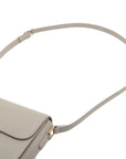 Pre-Loved Triomphe Shoulder Bag Leather Teen with Gold Hardware, Greige