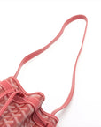 Pre-Loved Petit Flot Bucket Bag Goyardine Coated Canvas Small with Silver Hardware, Red