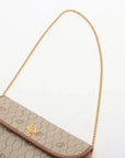 Pre-Loved Honeycomb Chain Bag Crossbody Bag Coated Canvas with Gold Hardware, Beige
