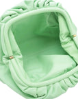 Pre-Loved The Pouch Clutch Leather with Gold Hardware, Mint Green
